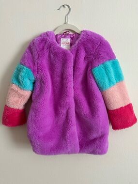 Cat & Jack 5T faux fur coat